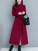 Green Swing Coat Damen Wintermantel Stehkragen Kausalen Mantel