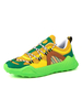 Grüne Turnschuhe für Männer Bequeme Color Block Mesh Round Toe Low-Tops Tägliche Freizeit-Sportschuhe