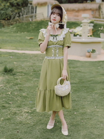 Grünes Lolita OP-Kleid Spitze bestickte Lolita-Einteilerkleider