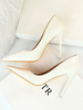 Grundlegende Pumps High Heels Spitzschuh Pfennigabsatz Schuhe