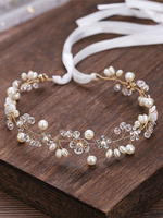 Haarschmuck Hellgolden Haarband Metall Hochzeit Accessoires