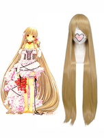Halloween 100cm Nylon Cosplay Perücke von Golden Chobits Eruda