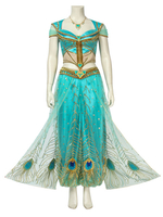 Halloween Aladdin Prinzessin Jasmine Cosplay Outfit Faschingskostüme