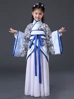 Halloween Chinesische Kostüm Mädchen Blau Alte Hanfu Kostüm Halloween