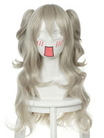 Halloween Cosplay Perücke in Hellgrau Hitzebeständigen Faser Charlotte mit Perücke Japanischer Anime Cosplay Faschingskostüme