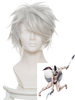 Halloween Cosplay Perücke in Silbergrau Hitzebeständigen Faser Cosplay mit Perücke Japanischer Anime Faschingskostüme