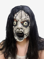 Halloween Cracked Snarl Maske Halbgesicht Zombie Gruselige Partymaske