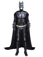Halloween DC Comics Das dunkle Ritter Batman Cosplay Kostüm Schwarz PU Leder Outfit