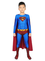 Halloween DC Comics Superman Clark Kent Lycra Spandex Zentai Cosplay Kostüm für Kinder