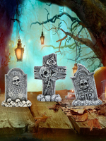 Halloween Dekoration Mini Grabstein Trio Set Harz Handwerk Dekor