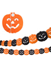 Halloween Dekorationen Gelbe Kürbis Papier Girlande