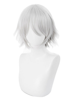 Halloween Fate Grand Order Cosplay Perücke FGO Cos Lang Lin Wang Silber Grau Kurze Perücke Halloween Faschingskostüme