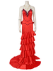 Halloween Final Fantasy Aerith Gainsborough Cosplay Kostüme Rotes Kleid