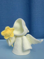 Halloween Handgemachte Amigurumi Gehäkelte Engel und Sensenmann Schlüsselanhänger Makabre Niedliche Deko