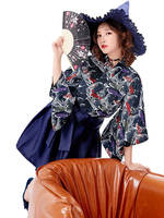 Halloween Hexenkostüme Kimono mit Hut