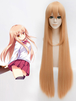 Halloween Himouto UmaruChan Doma Umaru Cosplay Perücke Umaru Orange lange gerade Cosplay Perücke