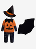 Halloween Kinder Kostüm Kinder Karneval Kostüm Kürbis Outfit Orange Set 4 Stück Karneval Kostüm