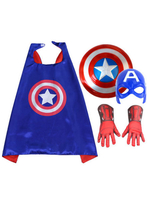 Halloween Kinder Kostüm Kinder Kostüm cosplay Polyester mit Print für Karneval mit Thema von Superheros Polyester Set und Handschuhe&und Umhang / Cape&und Schild&und Maske Karneval Kostüm Karneval Kos