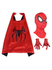 Halloween Kinder Kostüm Spider Man Kostüm Kinder roten Mantel mit Kapuze und Handschuhe für Jungen Faschingskostüme