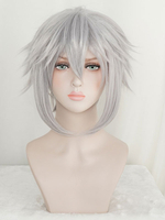 Halloween Königreich Herzen Cosplay Perücke Riku Light Grey Skip Hair Perücke Halloween Faschingskostüme