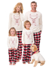 Halloween Kostüm Familien-passender Pyjama-Weihnachtskinder Ecru weiße karierte Hosen und oberstes 2 Stück eingestellt für Kinder Faschingskostüme