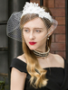 Halloween Kostüm Frauen Fascinator Hut White Pearls Hut Retro Kostümzubehör Faschingskostüme