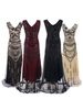 Halloween Kostüm Frauen Flapper Kleider 1920er Jahre Great Gatsby Kostüm Pailletten Tüll Kleid