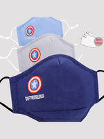 Halloween Kostüm Gesichtsbedeckung für Kinder Captain America Pattern Cotton Face Mask