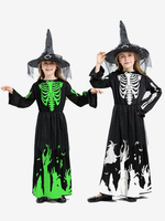 Halloween-Kostüm „Hexe im Dunkeln leuchtend“ für Kinder