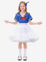 Halloween-Kostüme für Kinder Blau Halloween Polyesterfaser Polyester-Set Rock und Oberteil für Kinder