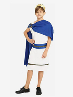 Halloween-Kostüme für Kinder Blaues Halloween-Set Kinder-Polyester-Schärpe Kopfbedeckung