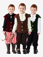 Halloween Kostüme für Kinder Kaffeebraun Halloween Polyester Set Kinderhemd Hose