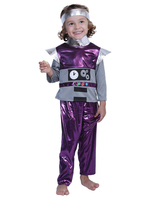 Halloween-Kostüme für Kinder Lila Polyester-Faser-Polyester-Hosen-Oberteil 2-teiliges Set Feiertags-Kostüm-Set