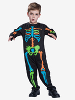 Halloween-Kostüme für Kinder Schwarzer Polyester-Overall-Feiertags-Kostüm-Vollset