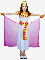 Halloween-Kostüme für Kinder Weißes Halloween-Polyester-Faser-Polyester-Set Kinderkopfbedeckung Armbedeckung