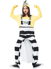 Halloween Kostüme Frauen Gefängnis Minons Jumpsuit Hut Streifen Halloween Feiertage Kostüme
