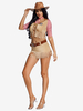 Halloween Kostüme Hellbraun Vintage Party Set Feiertage Cowgirl Kostüme