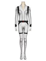Halloween Marvel 2020 Film Schwarze Witwe Natasha Romanoff Weißer Anzug Zentai Jumpsuit Cosplay Kostüm
