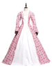 Halloween Mittelalter Kleidung Lange Ärmel Rosa Barock Kostüm Rokoko Kleid Renaissance Kleidung Viktorianische Königin Kostüm Vintage Kostüm