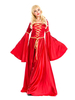 Halloween Renaissance Kleid Polyester mittelalterliche Rot Front Lace Up Kostüm Cosplay