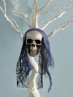 Halloween Scary Dekorationen Lila Polyester Fiber Skull