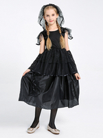 Halloween Schwarzes Gothic Gruselige Braut Kinderkostüm Kleid