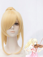 Halloween Shigatsu Wa Kimi keine Uso Miyazono Kaori Pferdeschwanz Cosplay Perücke Ihre Lüge im April Miyazono Kaori Pferde schwanz Cosplay Perücke