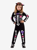 Halloween Skelett Overall für Kinder 3D Knochen Druck Kostüm Party Leistung Outfit