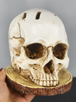 Halloween Totenkopf Besteckhalter Ständer mit 6 Steckplätzen Gothic Geschirr Organizer