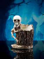 Halloween Totenkopf Stifthalter Harz Desktop Dekor