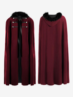 Halloween Wollmäntel Retro einfarbig Steampunk Cape Kostüm