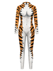 Halloween Zentai Overall Damen Leopard Overall Trikot Skelett Halloween Scary Lycra Spandex Catsuit