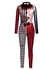 Halloween Zentai Overall Ziegelrot Damen Scary Skeleton Halloween Overall Lycra Spandex Catsuit