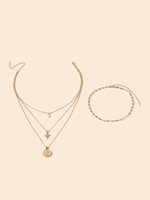 Halsketten Blond Legierung Damen Schmuck Multi Layer Halskette